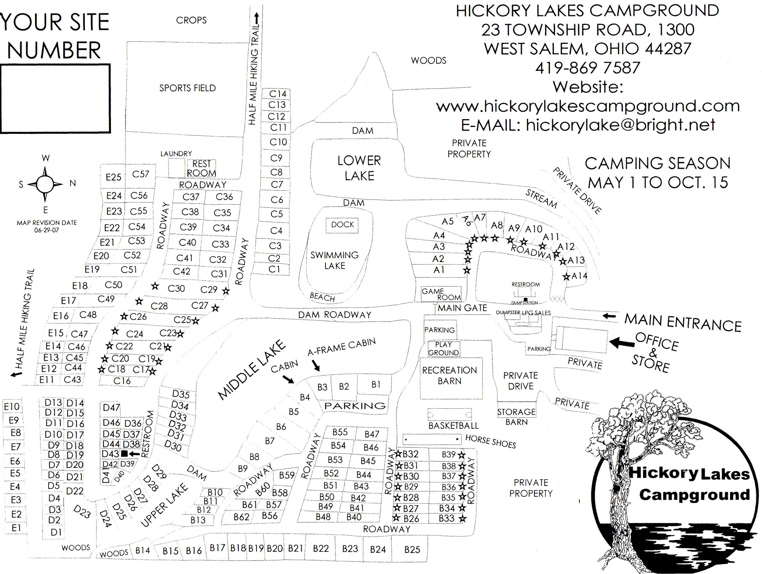 Hickory Creek Campground Map